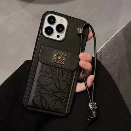 Loewe Phone Case with Hand Grip and Wallet Card Holder