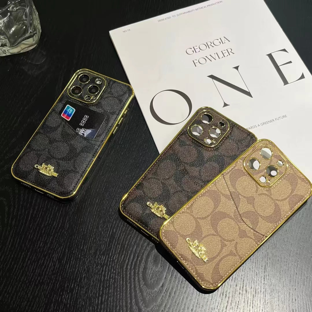 Coach iPhone Case with Card Holder Stylish