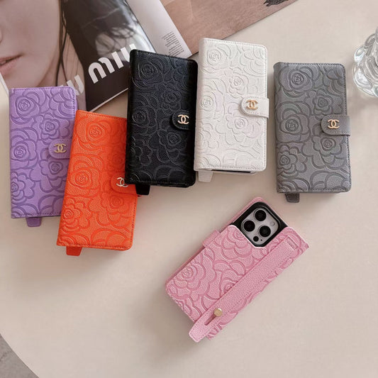 Chanel iPhone Case Full Cover with Card Holder