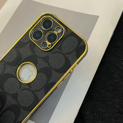 Coach iPhone Case with Gold Lining
