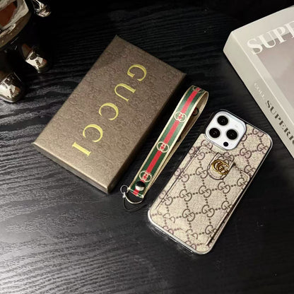 Fashionable Gucci with Wallet Card Holder iPhone Cases