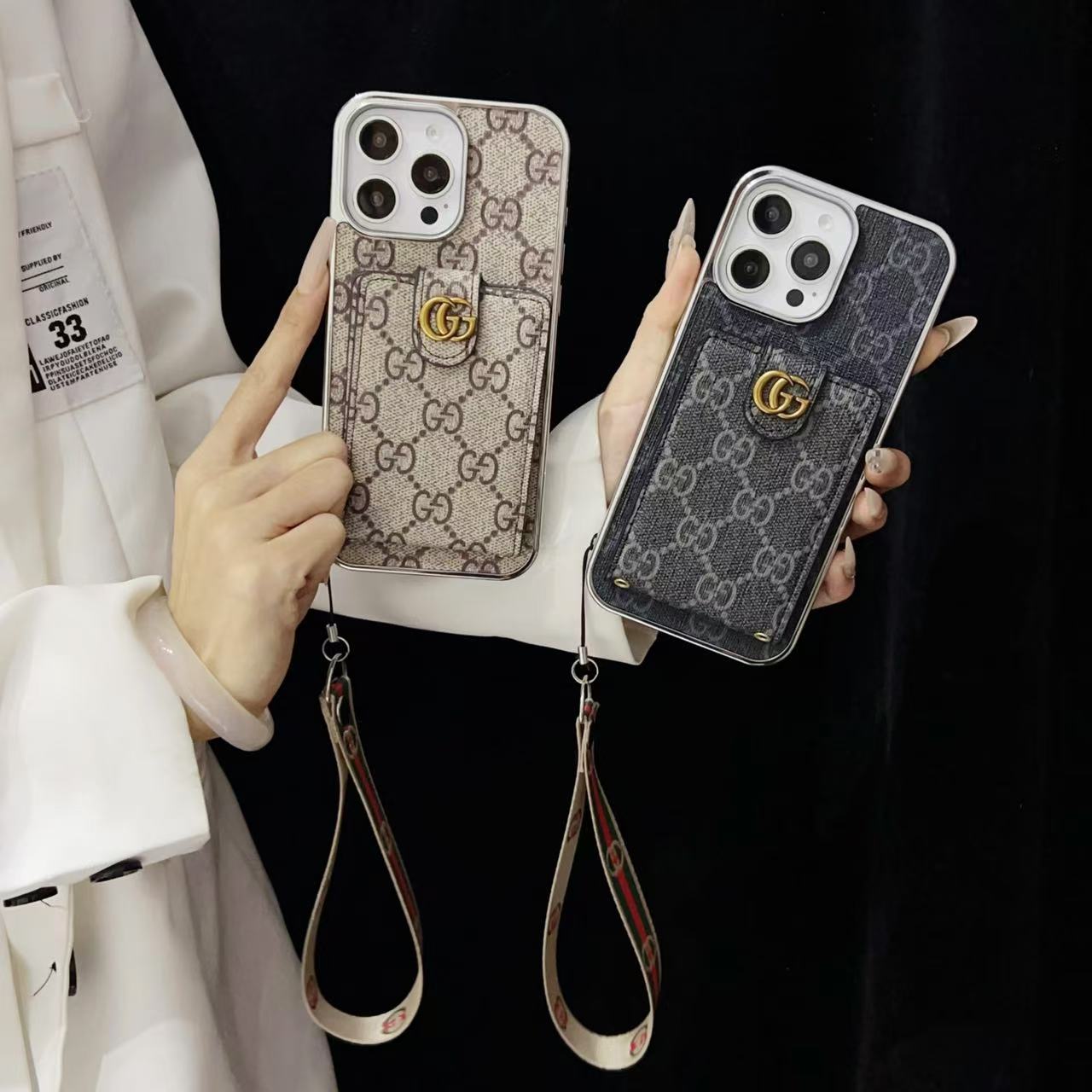 Fashionable Gucci with Wallet Card Holder iPhone Cases
