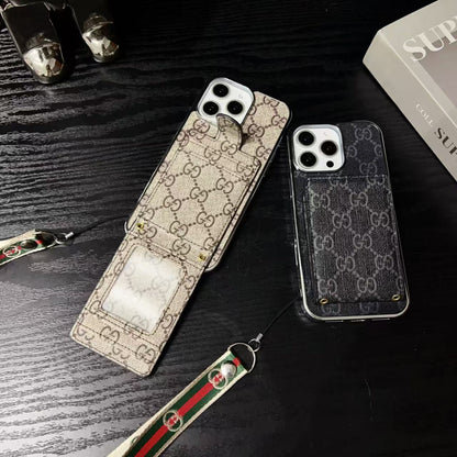 Fashionable Gucci with Wallet Card Holder iPhone Cases