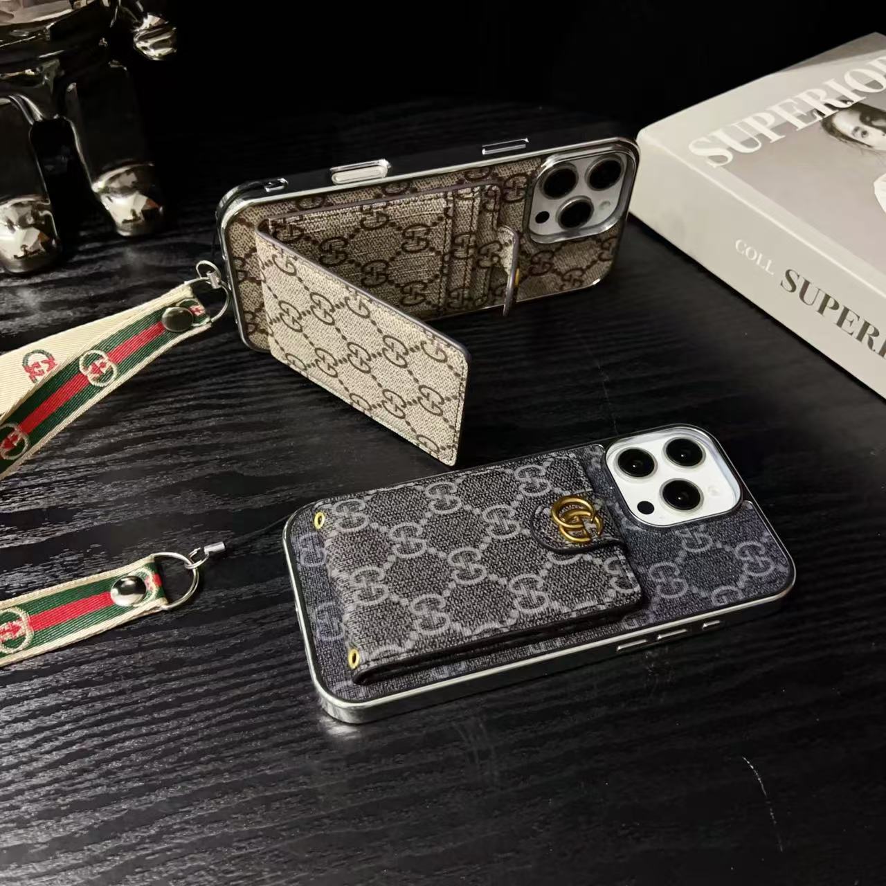 Fashionable Gucci with Wallet Card Holder iPhone Cases
