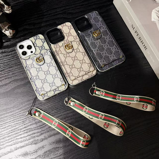 Fashionable Gucci with Wallet Card Holder iPhone Cases