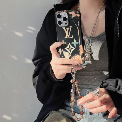 Louis Vuitton iPhone Case with Beaded Handgrip Stylish