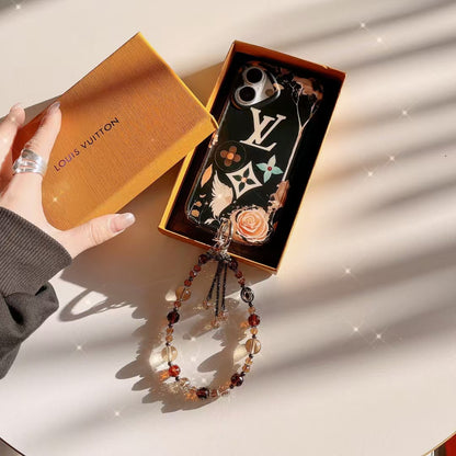 Louis Vuitton iPhone Case with Beaded Handgrip Stylish
