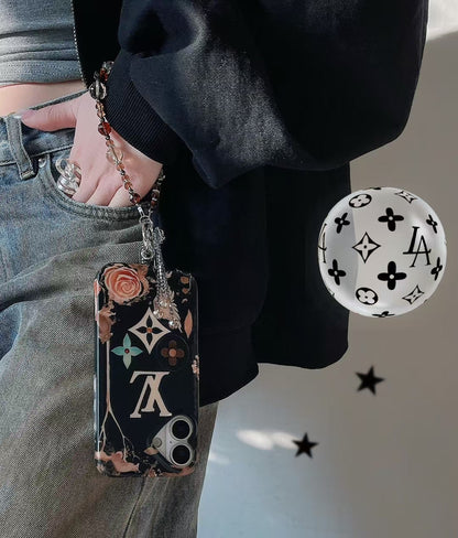 Louis Vuitton iPhone Case with Beaded Handgrip Stylish