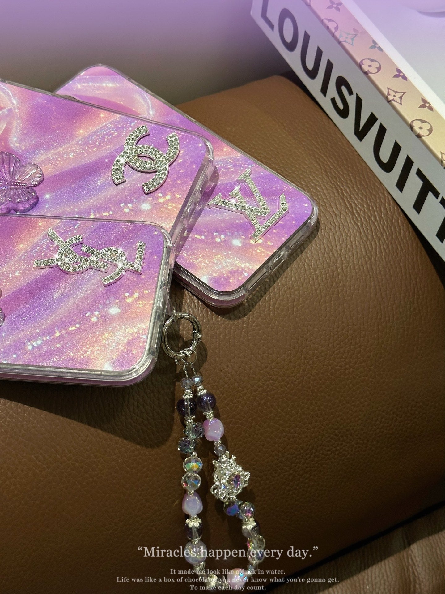 Louis Vuitton / Chanel / Ysl Phone Cases Purple