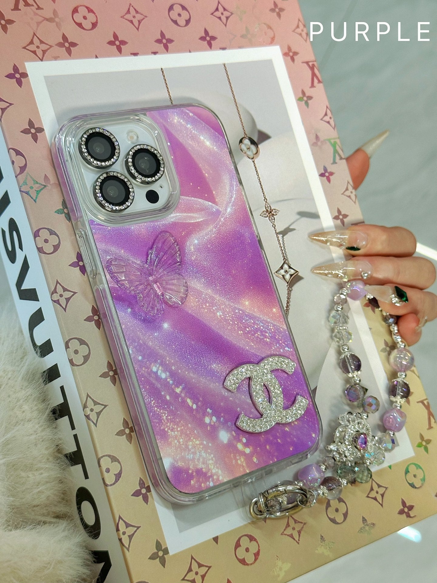 Louis Vuitton / Chanel / Ysl Phone Cases Purple