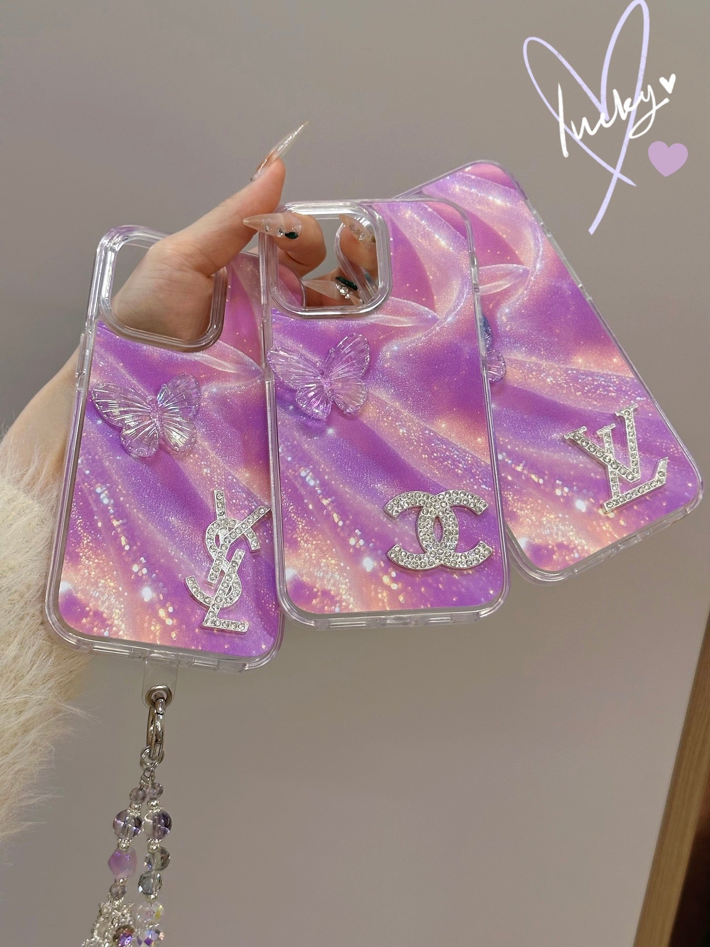 Louis Vuitton / Chanel / Ysl Phone Cases Purple