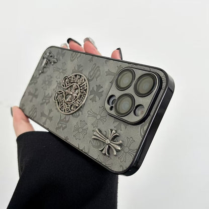 Gray Chrome Hearts iPhone Cases
