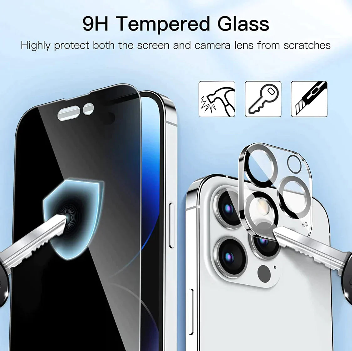 Tempered Glass Anti-Spy Screen Protector For iPhone 14
