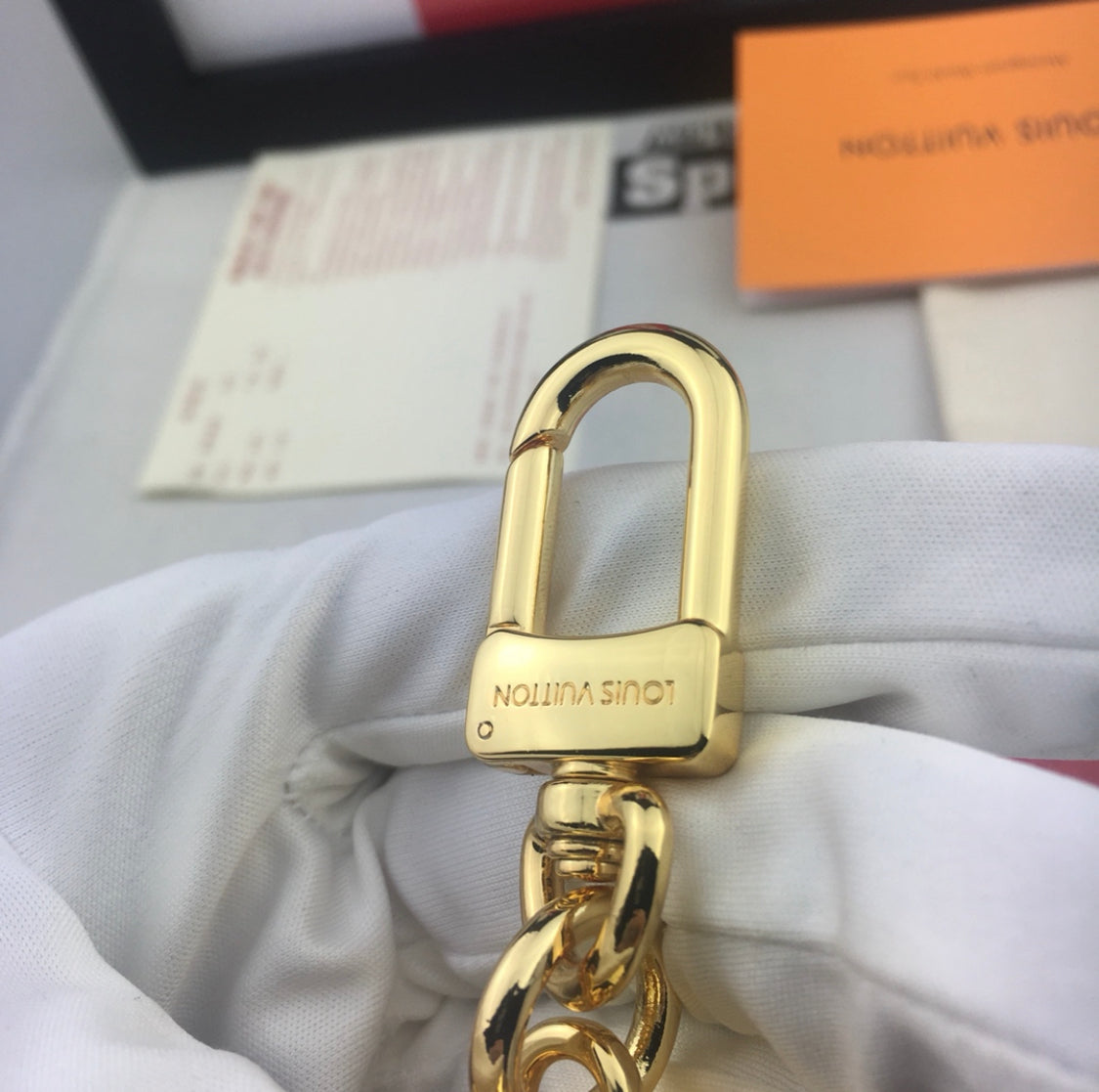 LV dice keychain