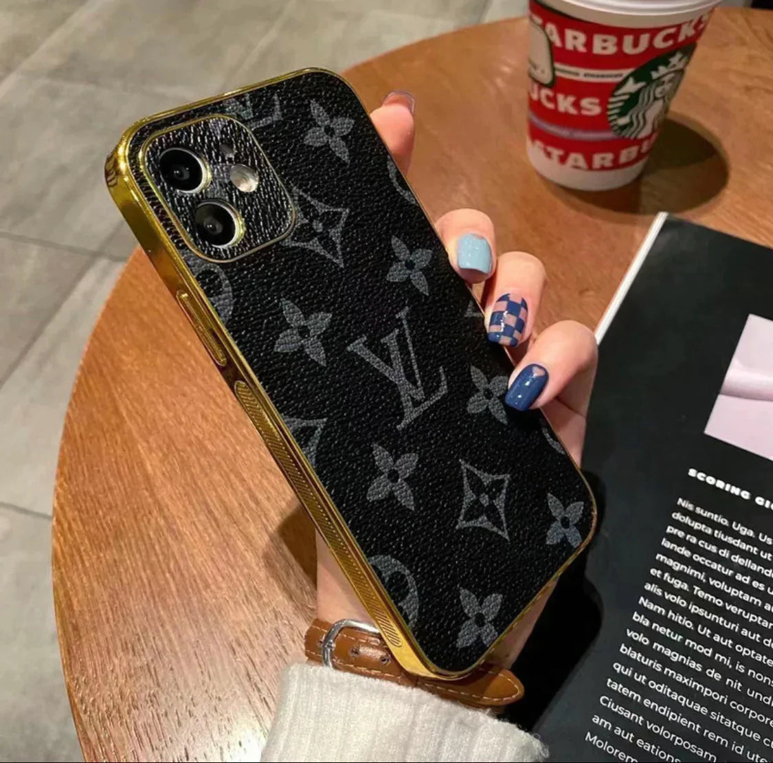 LV gold iPhone Cases