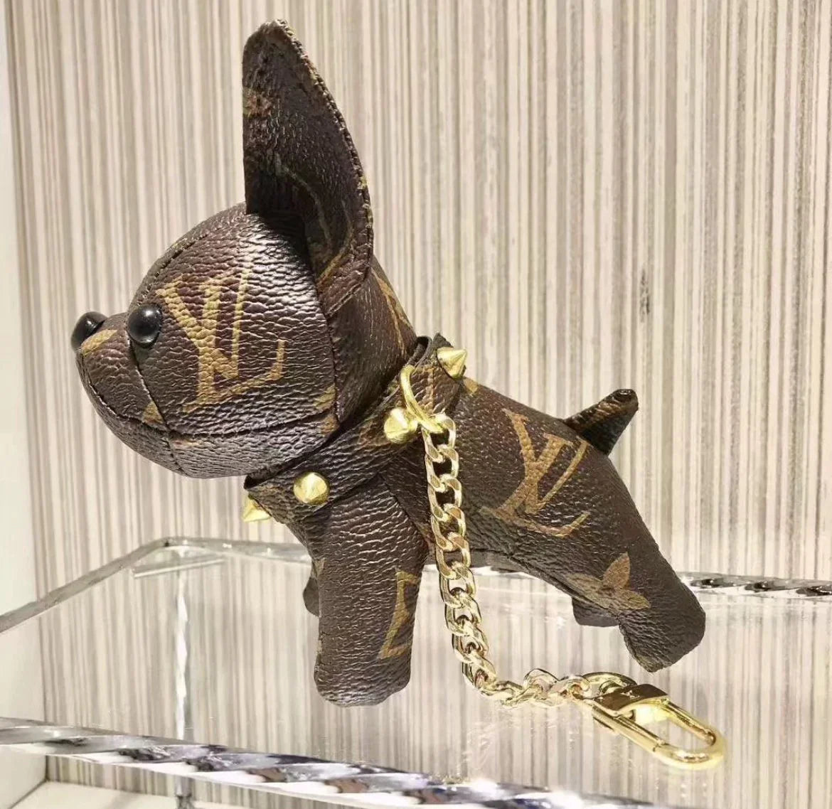 LV Dog Keychain