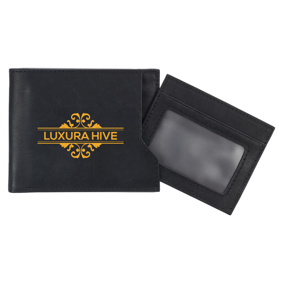 LUXURAHIVE™- Black Genuine Leather Man&