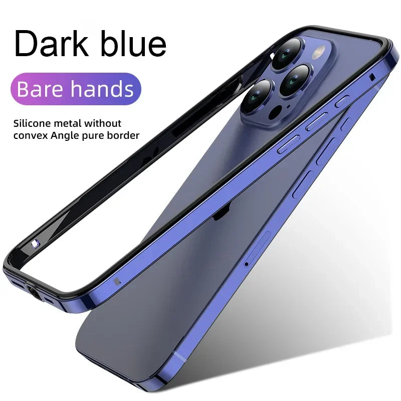 Hybrid Silicone Frame Aluminum Metal Phone Cases For iPhone 17 16 15 Pro Max 14 13 12 Better Heat Bumper