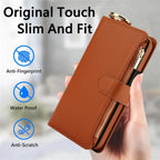 Ring Lanyard Zipper Leather Wallet Case for Samsung Galaxy A55 A15 A54 A14 A53 S25 Ultra Edge S21 S22 S23 S24 Fe Plus A16 Cover