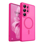 Luxury Matte Case For Samsung Galaxy S26 S25 S24 S23 Ultra Plus S25Ultra S24Ultra S23Ultra S 25 Magsafe Wireless Charge Cover