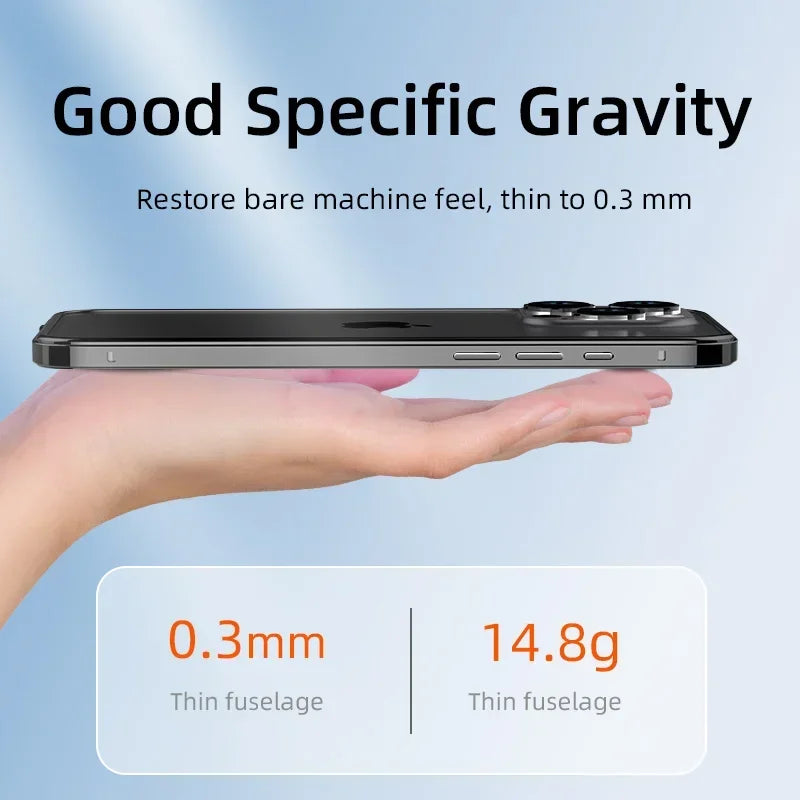 Hybrid Silicone Frame Aluminum Metal Phone Cases For iPhone 17 16 15 Pro Max 14 13 12 Better Heat Bumper