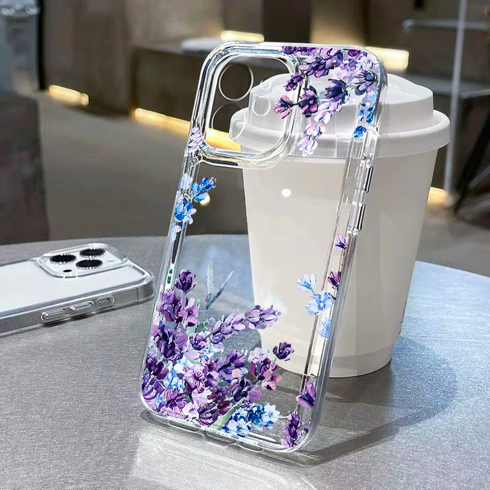 Cute Flower Clear Case For Samsung Galaxy A56 5G A36 S25 Ultra S26 S24 FE S23 S22 Case A55 A54 A35 A26 A07 A17 Shockproof Cover