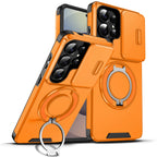 Magnetic Ring Stand Phone Case For Samsung Galaxy S26 Ultra S26+ Edge Slide Camera Lens Protection TPU Frame Plastic Back Cover