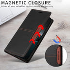 Magnetic Leather Case For iPhone 16 15 14 13 12 11 17 Pro Max 17Air 16 15 Plus 16e SE2 SE3 Business Flip Wallet Card Slot Cover