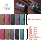 Flip Leather Case for Samsung Galaxy S26 S25 S24 S23 FE S22 S21 S20 Plus Note20 Ultra A17 A37 A16 A36 A56 A26 Wallet Phone Cover