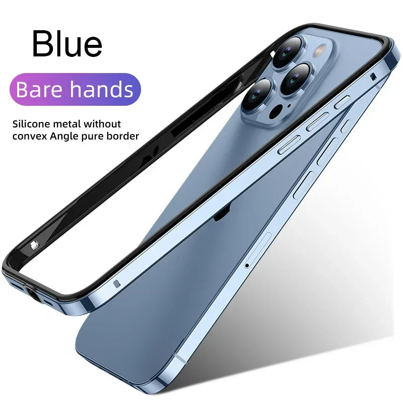 Hybrid Silicone Frame Aluminum Metal Phone Cases For iPhone 17 16 15 Pro Max 14 13 12 Better Heat Bumper