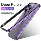 Hybrid Silicone Frame Aluminum Metal Phone Cases For iPhone 17 16 15 Pro Max 14 13 12 Better Heat Bumper