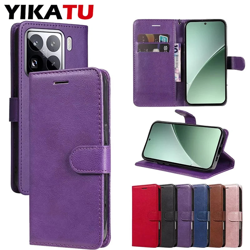 Flip Wallet Leather Case For Xiaomi 15 Ultra 14 13 12 11 Lite Mi 10T 11T 12T 13T 14T 15T Pro Mi15T Card Stand Book Protect Cover
