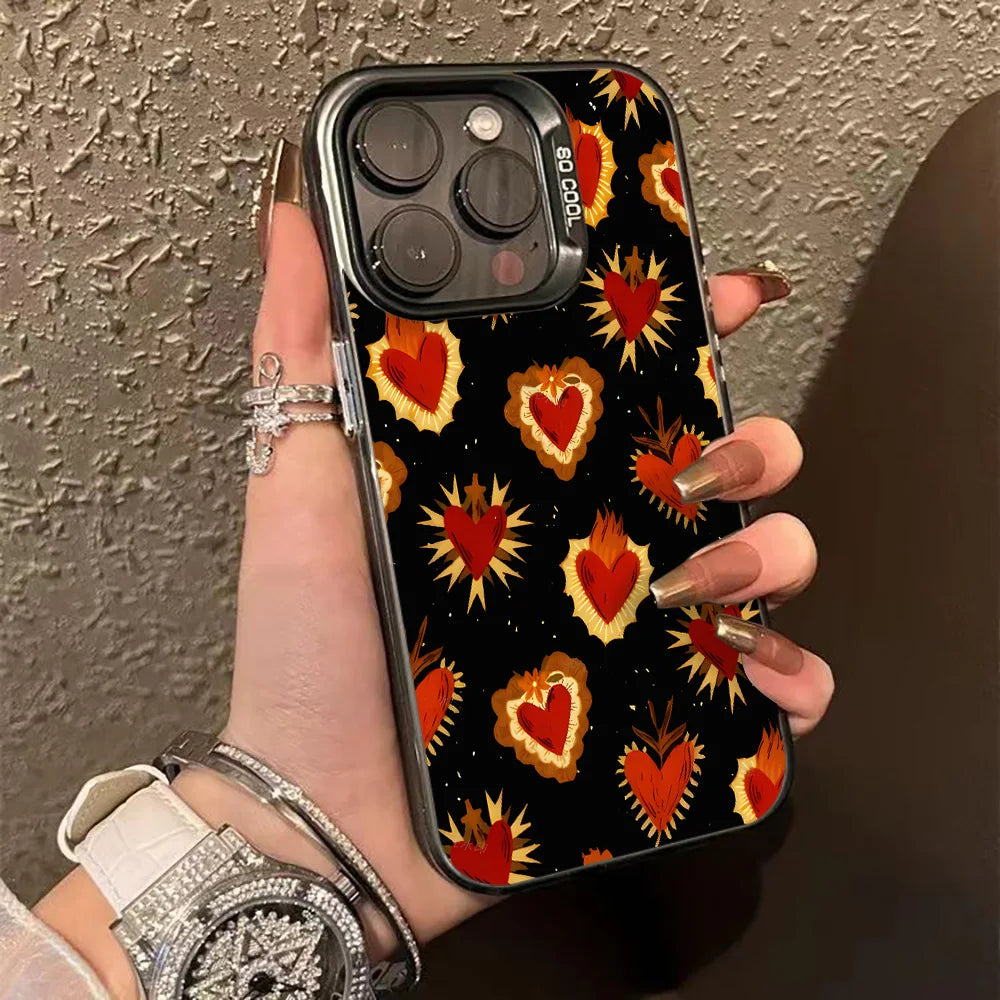 Leopard Print Phone Case For iPhone 16 13 15 14 11 12 17 Pro Max 16 Pro Max Shockproof Bumper Armour IMD Cover Funda Coque Shell