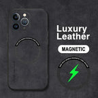 For Magsafe Luxury Leather Shockproof Phone Cases For iPhone 17 16 15 14 13 12 11 Pro Max Plus Magnetic Wireless Charging Cover
