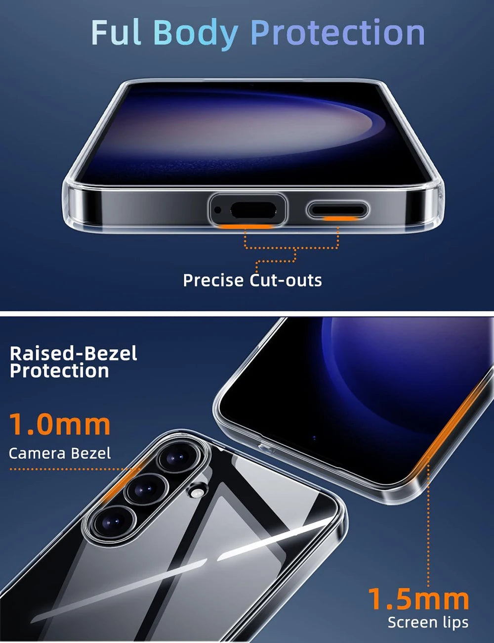 Ultra Thin Transparent Soft Case For Samsung Galaxy S26 S25 S24 S23 FE S22 Ultra Plus Clear Silicone Shell S26+ S25Edge Cover 24