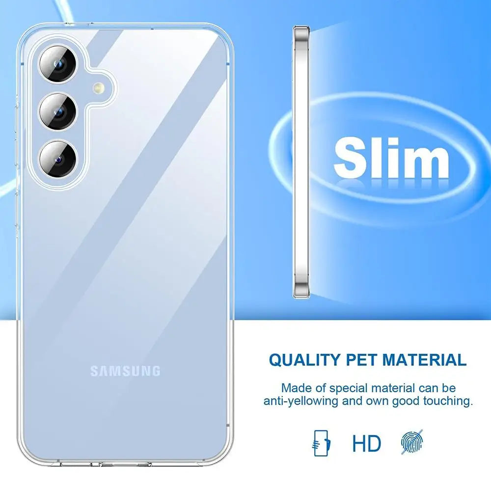360 Full Body Hybrid Hard PC Clear Case for Samsung S23 S24 S25 Ultra A16 A15 A14 A13 A12 A06 A05S A04 A55 A54 A53 A35 A34 5G