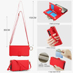 Ring Lanyard Zipper Leather Wallet Case for Samsung Galaxy A55 A15 A54 A14 A53 S25 Ultra Edge S21 S22 S23 S24 Fe Plus A16 Cover