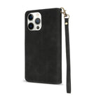 Wallet Multi-card Zipper Kickstand Magnetic Flip Leather Case For iPhone 16 Pro Max 15 Plus 14 13 Mini 12 11 SE 2 X XS XR 8 7 6s