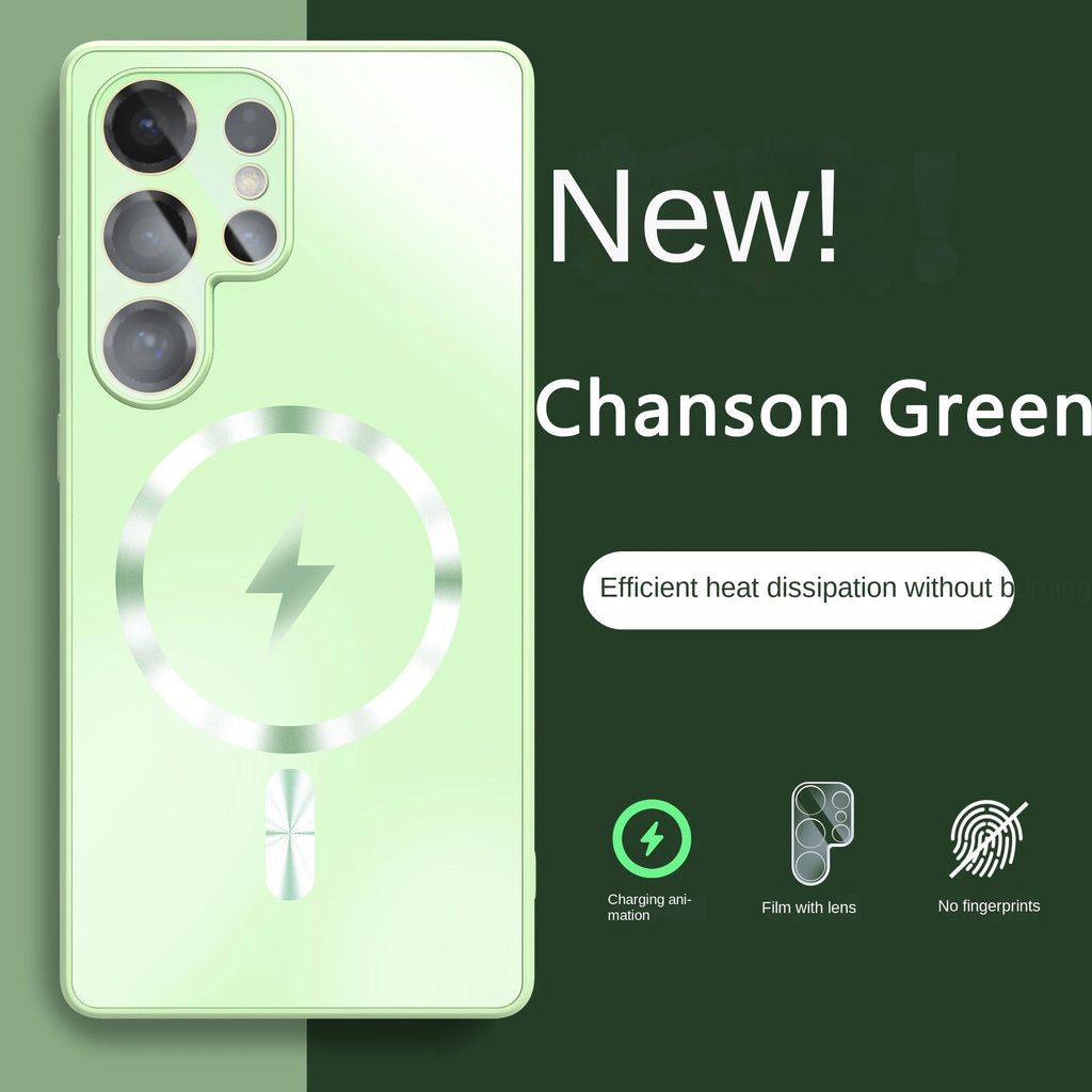 Ultra-thin AG Matte Magnetic For Magsafe Case For Samsung Galaxy S26 S25 S24 S23 Ultra Plus Glass Len Protector Shockproof Cover