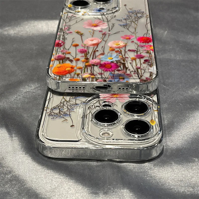 Cute Flower Clear Case For Samsung Galaxy A56 5G A36 S25 Ultra S26 S24 FE S23 S22 Case A55 A54 A35 A26 A07 A17 Shockproof Cover