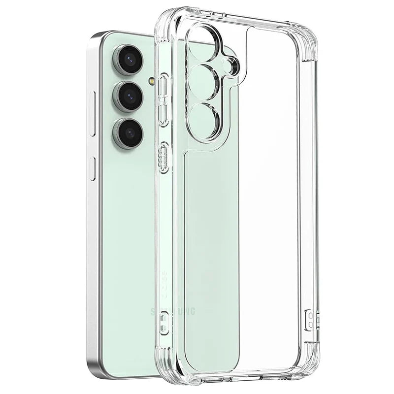Clear Phone Case For Samsung Galaxy S25 Edge S24 S23 Ultra Silicone Soft Cover For Samsung S22 S21 S20 Plus S23 S24 Fe Case