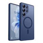 Luxury Matte Case For Samsung Galaxy S26 S25 S24 S23 Ultra Plus S25Ultra S24Ultra S23Ultra S 25 Magsafe Wireless Charge Cover