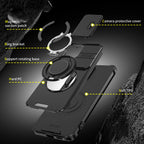 Magnetic Ring Stand Phone Case For Samsung Galaxy S26 Ultra S26+ Edge Slide Camera Lens Protection TPU Frame Plastic Back Cover