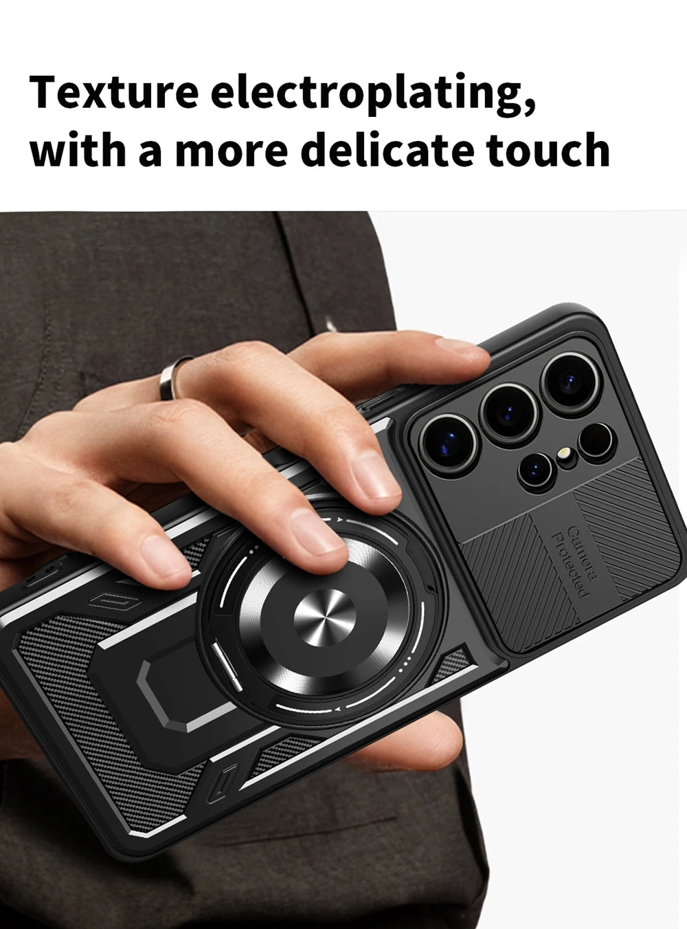 Magnetic Holder Ring Shockproof Armor Phone Case For Samsung Galaxy S26 Ultra S 26 Plus 5G For Magsafe Wireless Charging Cover