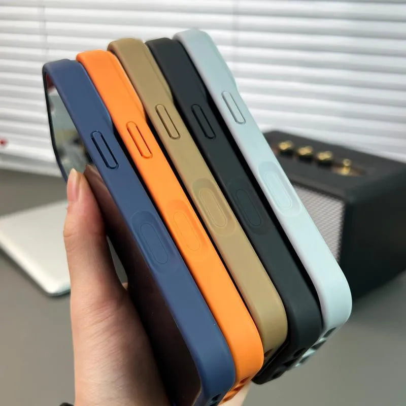 17pro Max Case Luxury Matte For Magsafe Bracket Case For iPhone 17 16 15 14 13 Pro Max Plus 12 11 17 Air Shockproof Holder Cover