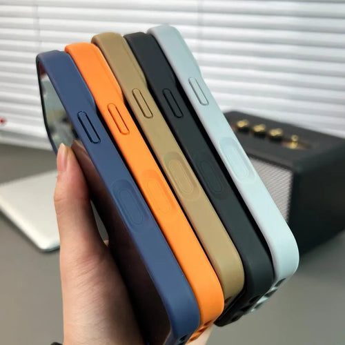 17pro Max Case Luxury Matte For Magsafe Bracket Case For iPhone 17 16 15 14 13 Pro Max Plus 12 11 17 Air Shockproof Holder Cover