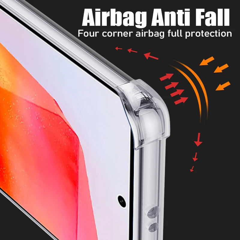 Clear Phone Case For Samsung Galaxy S25 Edge S24 S23 Ultra Silicone Soft Cover For Samsung S22 S21 S20 Plus S23 S24 Fe Case