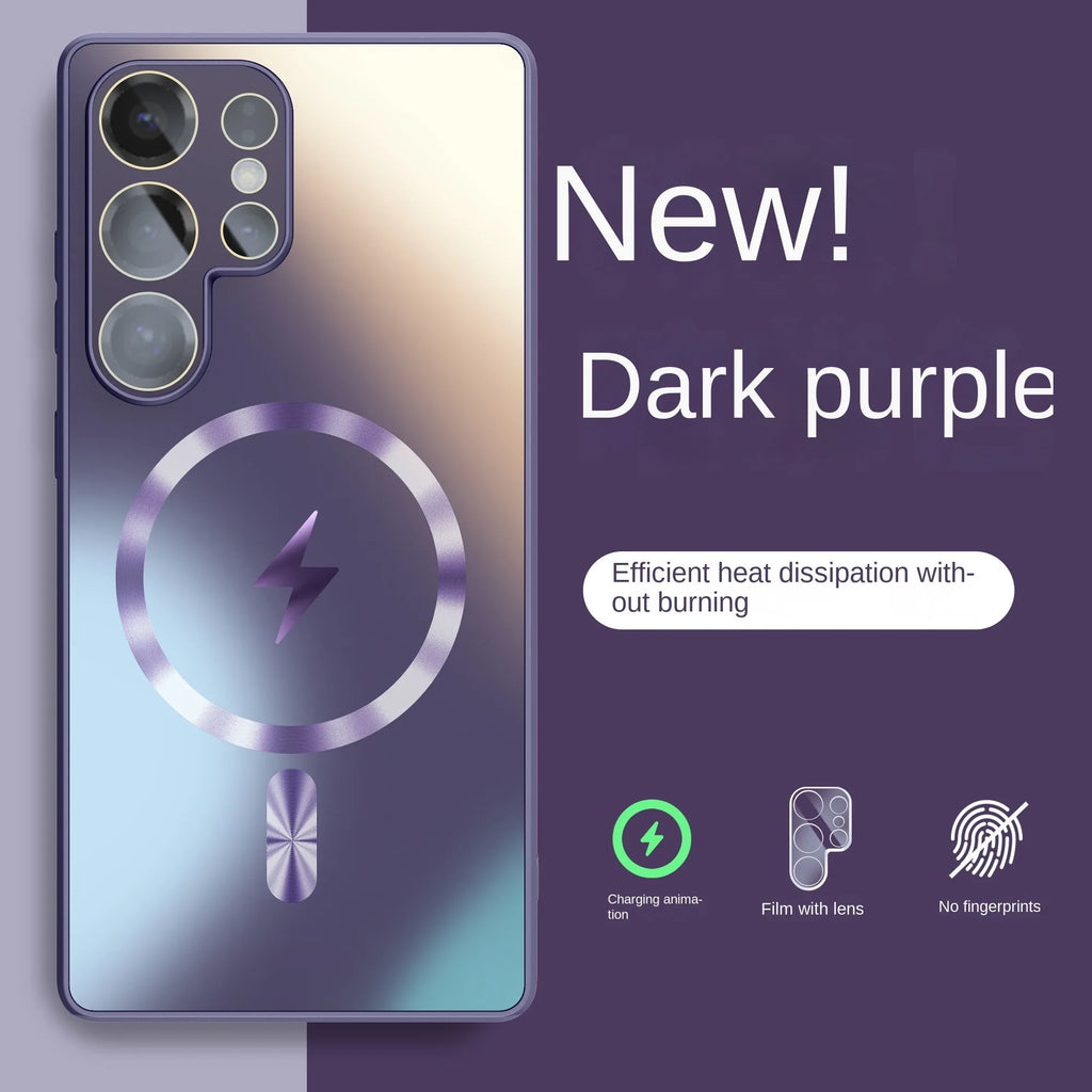 Ultra-thin AG Matte Magnetic For Magsafe Case For Samsung Galaxy S26 S25 S24 S23 Ultra Plus Glass Len Protector Shockproof Cover