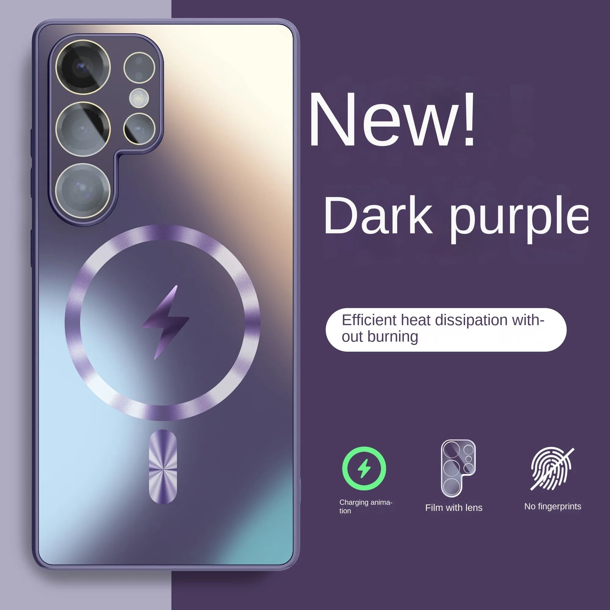 Ultra-thin AG Matte Magnetic For Magsafe Case For Samsung Galaxy S26 S25 S24 S23 Ultra Plus Glass Len Protector Shockproof Cover