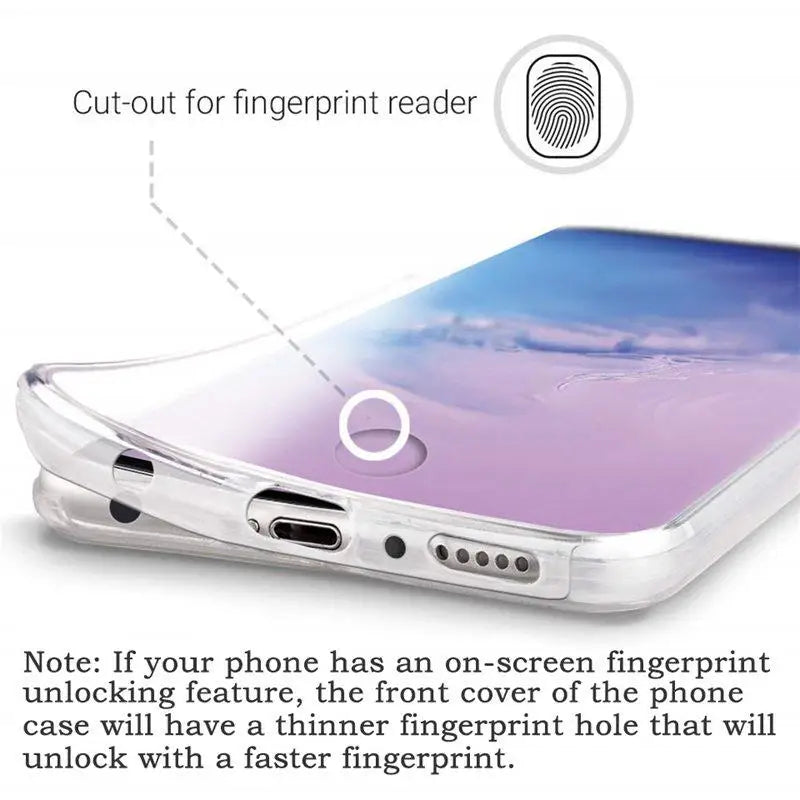 360 Full Body Hybrid Hard PC Clear Case for Samsung S23 S24 S25 Ultra A16 A15 A14 A13 A12 A06 A05S A04 A55 A54 A53 A35 A34 5G